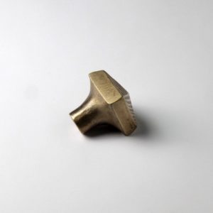 Foundry Art Pyramid bronze accent knob back