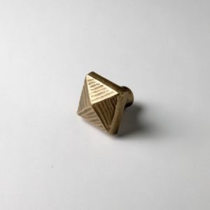 Foundry Art Pyramid bronze accent knob front
