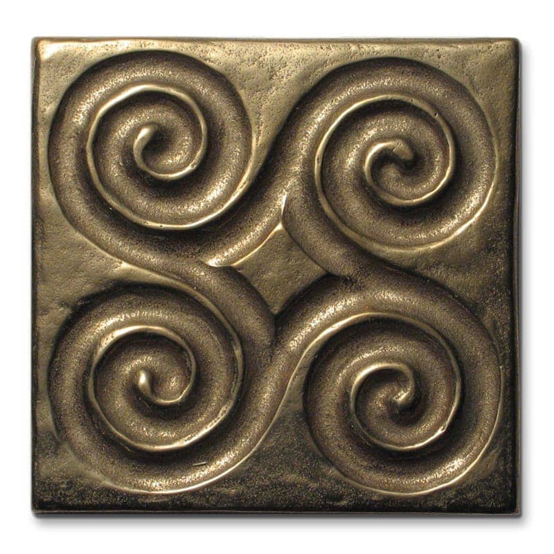 Foundry Art Pinwheel 3-inch metal accent inset tile