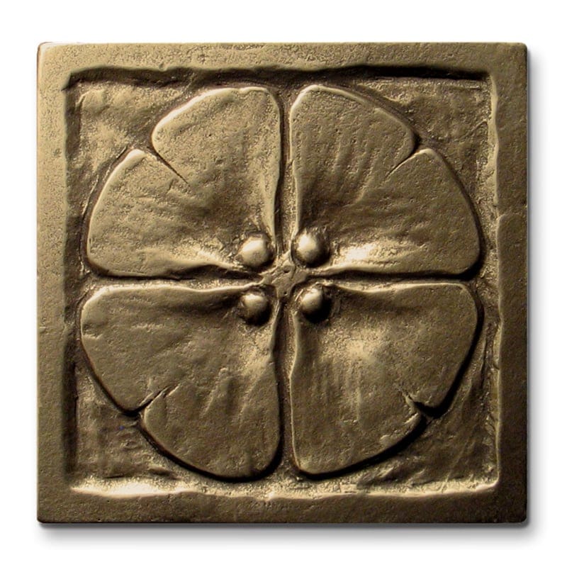 Foundry Art Moon Blossom 3-inch metal accent inset tile