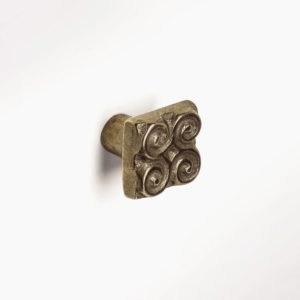 Foundry Art Pinwheel bronze accent knob mounted